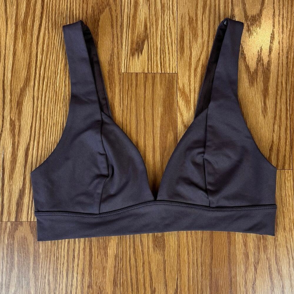 Free People Duo Corset Bralette Chocolate Merlot Sz Small